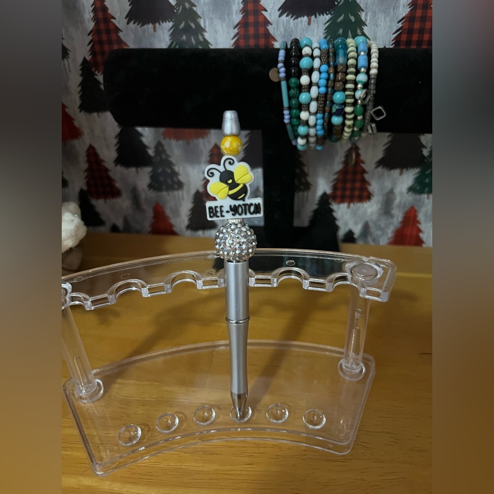 ✨New✨ Hand Beaded Bee-Yotch 🐝 Pen